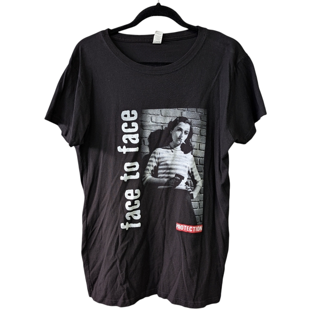 Face to Face Protection Girl Women's XXL Black Short Sleeve T-shirt